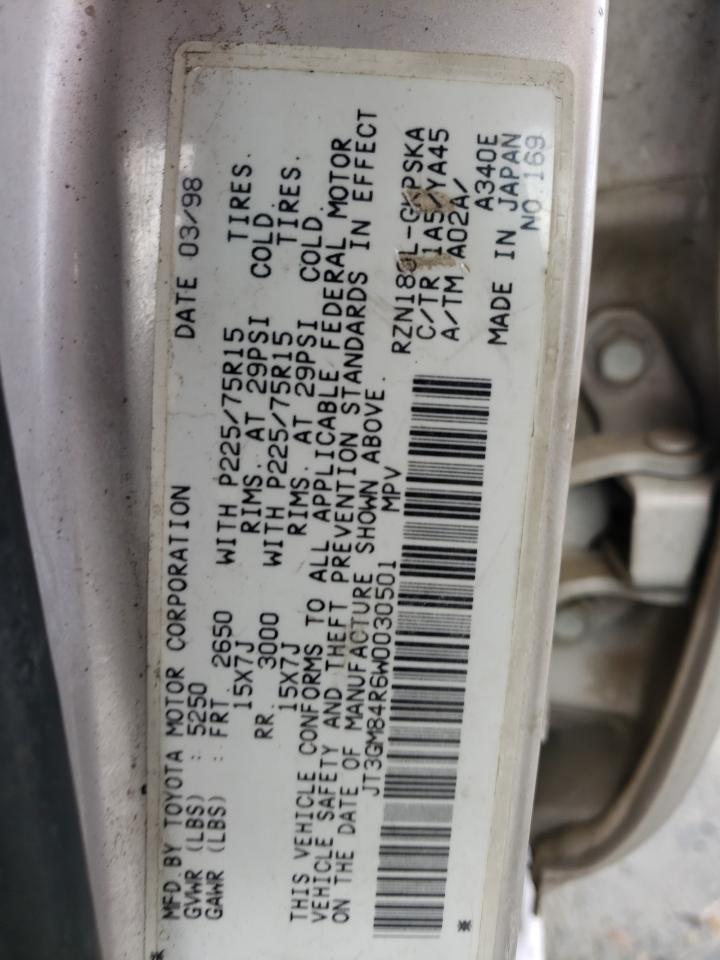 Photo 10 from auction – 1998 TOYOTA 4RUNNER with VIN JT3GM84R6W0030501