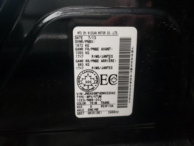 Photo 10 from auction – 2013 NISSAN ROGUE S with VIN JN8AS5MT4DW033042