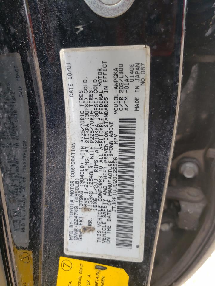 Photo 10 from auction – 2002 LEXUS RX 300 with VIN JTJGF10U020122556