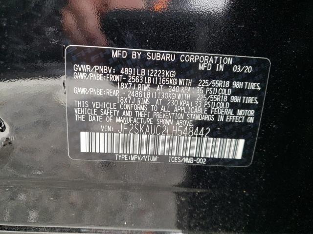Photo 10 from auction – 2020 SUBARU FORESTER L with VIN JF2SKAUC2LH548442