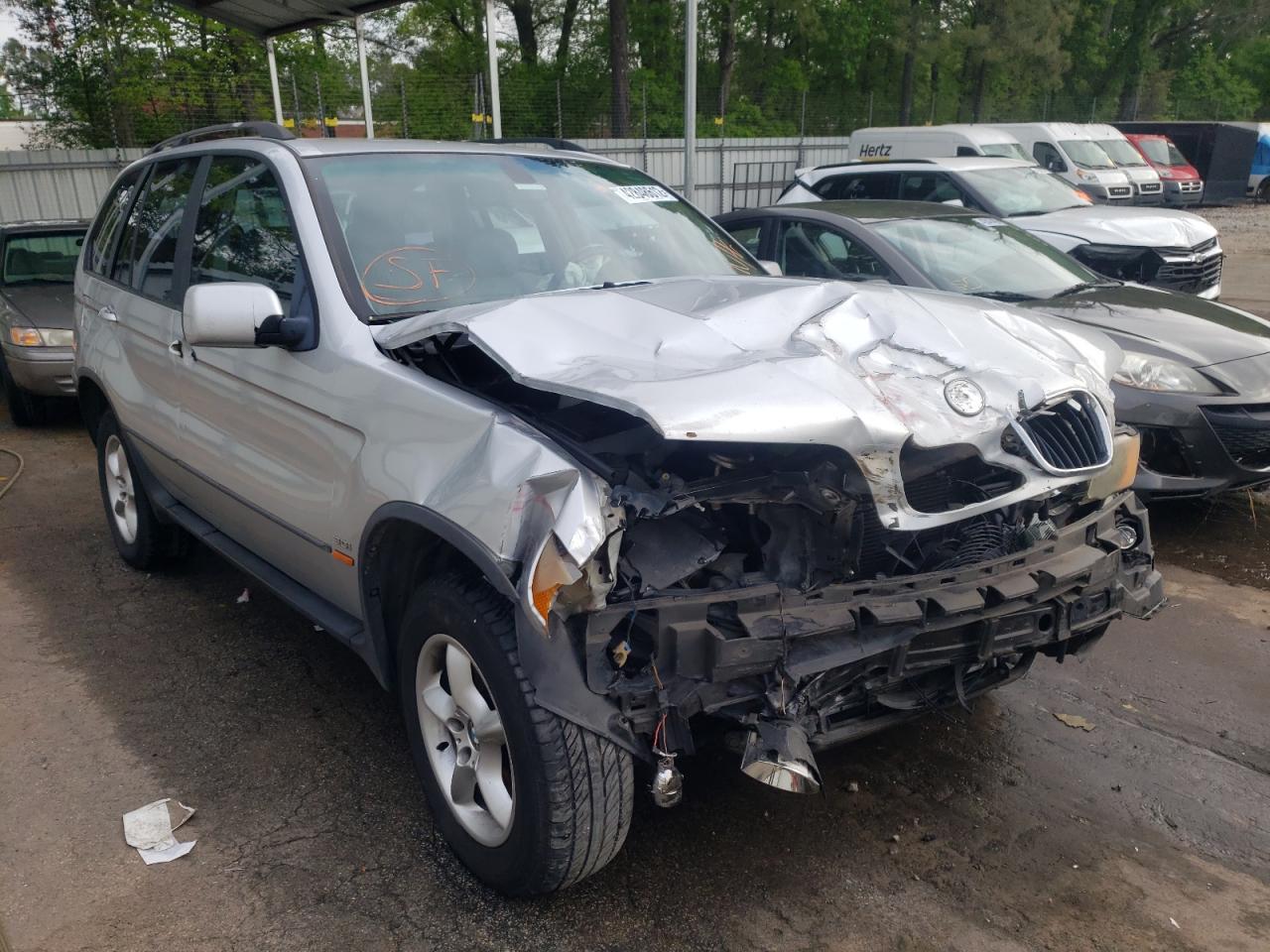 BMW X5 3.0I 2002 with VIN 5UXFA53552LP33625 - Photo from auction