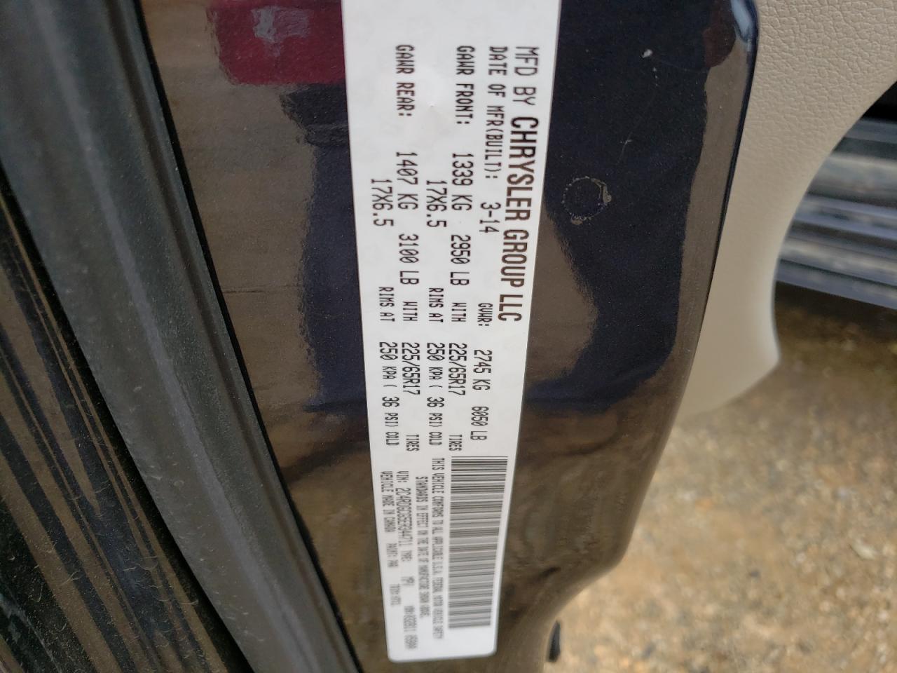 Photo 10 from auction – 2014 DODGE GRAND CARA with VIN 2C4RDGCG5ER344711