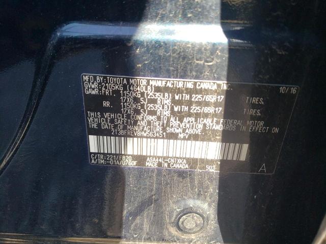 Photo 1 from auction – 2017 TOYOTA RAV4 LE with VIN 2T3BFREV8HW563451