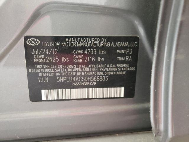 Photo 10 from auction – 2013 HYUNDAI SONATA GLS with VIN 5NPEB4AC5DH568883