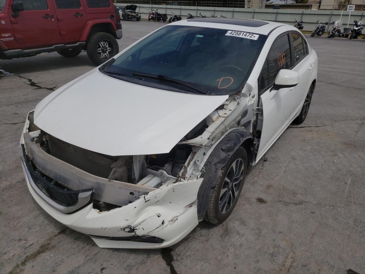 Photo 2 from auction – 2013 HONDA CIVIC EX with VIN 19XFB2F89DE038241