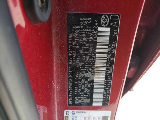 Photo 10 from auction – 2006 TOYOTA COROLLA CE with VIN 2T1BR32E16C574727