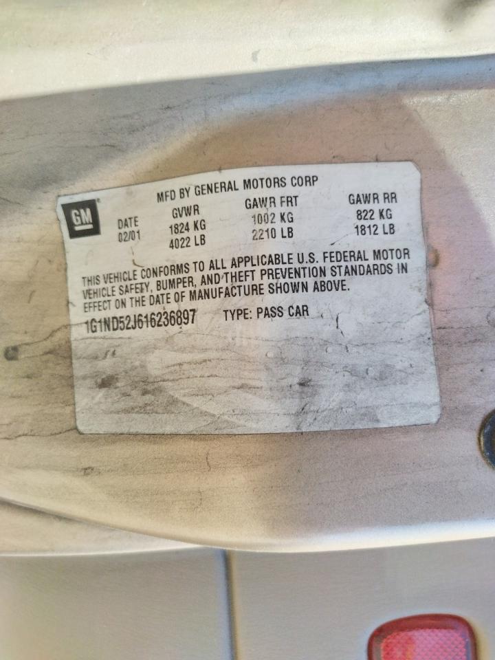 Photo 10 from auction – 2001 CHEVROLET MALIBU with VIN 1G1ND52J616236897