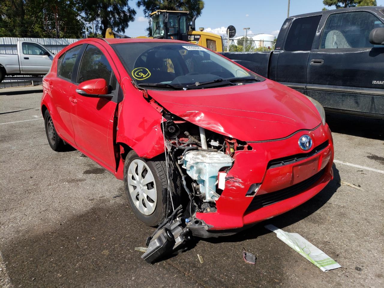 TOYOTA PRIUS C 2012 with VIN JTDKDTB32C1008461 - Photo from auction