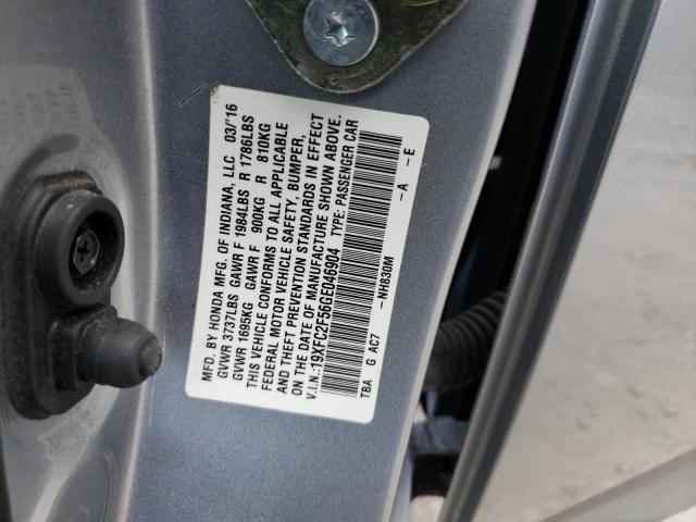 Photo 10 from auction – 2016 HONDA CIVIC LX with VIN 19XFC2F56GE046904