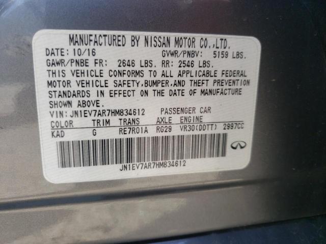 Photo 10 from auction – 2017 INFINITI Q50 PREMIU with VIN JN1EV7AR7HM834612