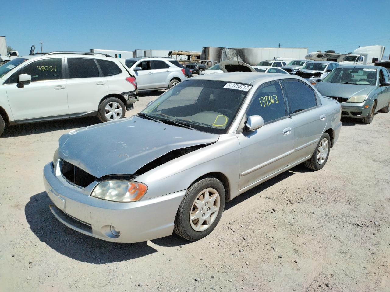 Photo 2 from auction – 2004 KIA SPECTRA BA with VIN KNAFB121645318775