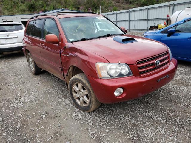 TOYOTA HIGHLANDER 2001 with VIN JTEHF21A710032154 - Photo from auction