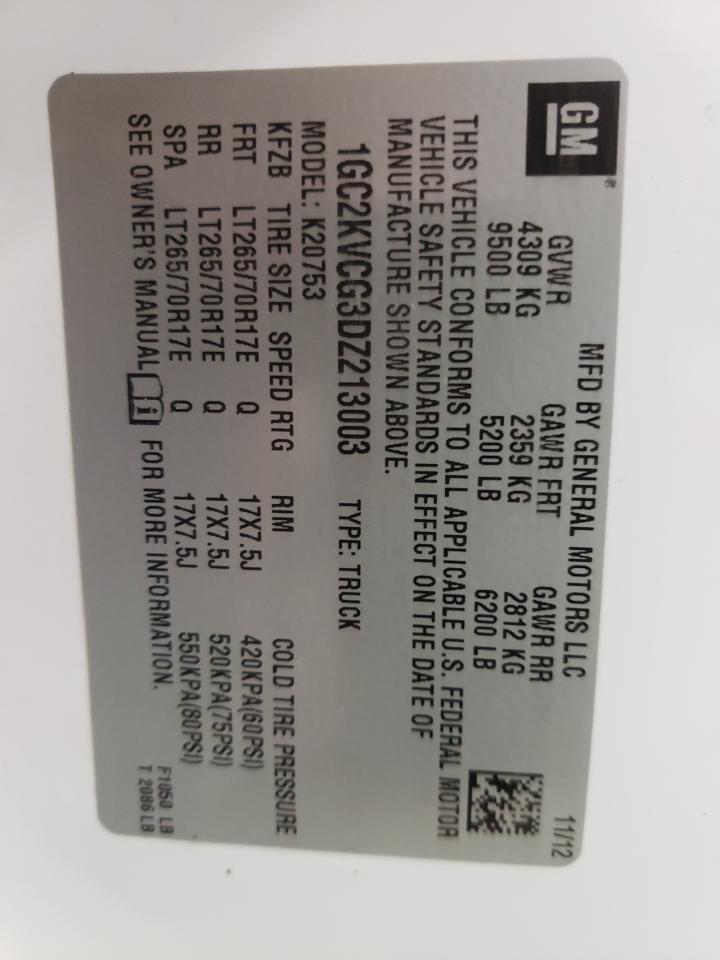 Photo 10 from auction – 2013 CHEVROLET SILVERADO with VIN 1GC2KVCG3DZ213003