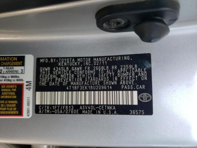 Photo 10 from auction – 2011 TOYOTA CAMRY BASE with VIN 4T1BF3EK1BU209614