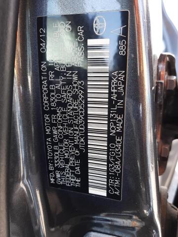 Photo 10 from auction – 2012 TOYOTA YARIS with VIN JTDKTUD39CD529973