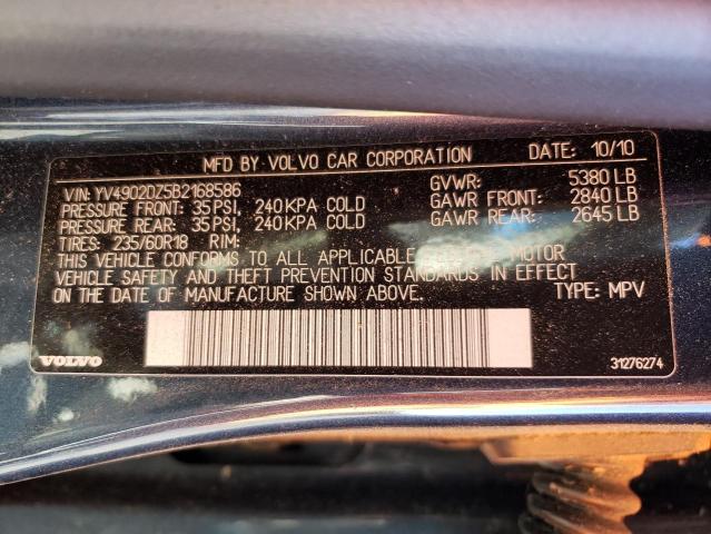Photo 10 from auction – 2011 VOLVO XC60 T6 with VIN YV4902DZ5B2168586