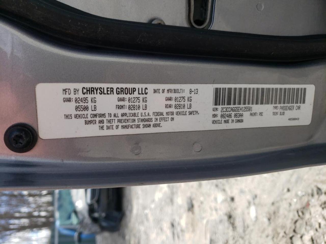 Photo 10 from auction – 2014 CHRYSLER 300 S with VIN 2C3CCAGG5EH125581