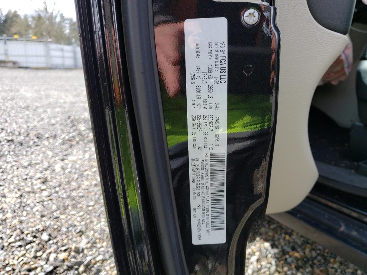 Photo 10 from auction – 2020 DODGE GRAND CARA with VIN 2C4RDGCG2LR166902