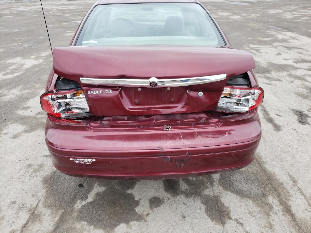 Photo 9 from auction – 2005 MERCURY SABLE GS with VIN 1MEFM50245A629676