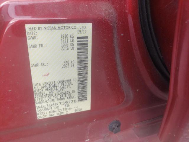Photo 10 from auction – 2015 NISSAN ALTIMA 2.5 with VIN 1N4AL3AP8FN339728