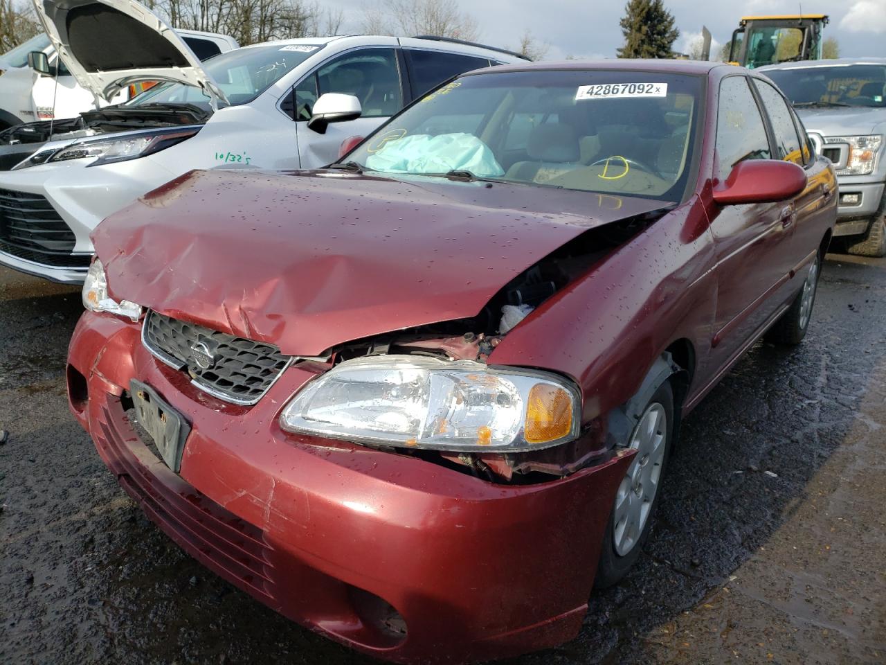 Photo 2 from auction – 2001 NISSAN SENTRA XE with VIN 3N1CB51D31L473792