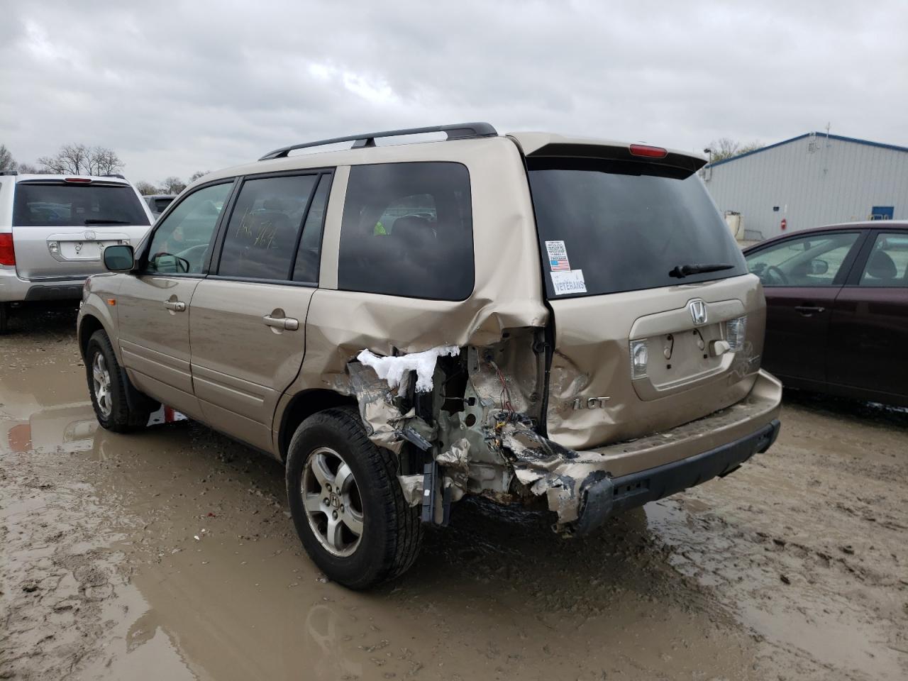 Photo 9 from auction – 2006 HONDA PILOT EX with VIN 2HKYF18726H516767
