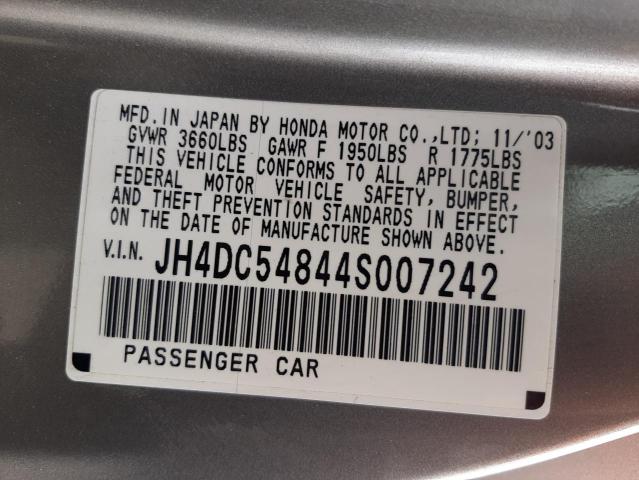 Photo 10 from auction – 2004 ACURA RSX with VIN JH4DC54844S007242