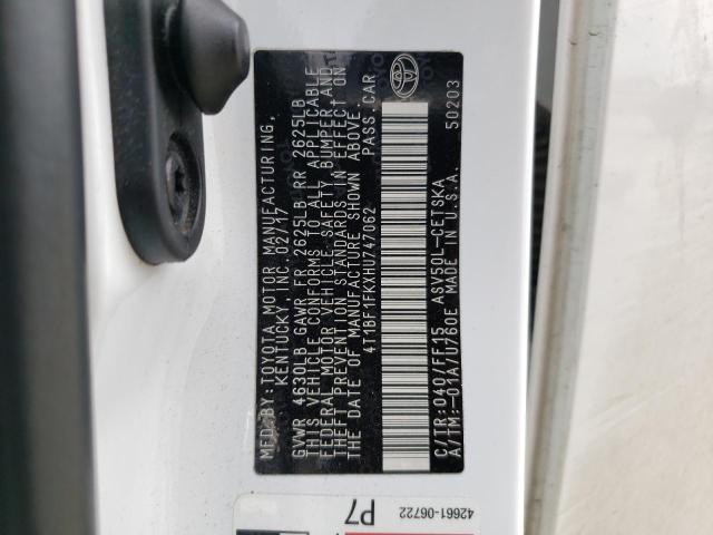 Photo 10 from auction – 2017 TOYOTA CAMRY LE with VIN 4T1BF1FKXHU747062