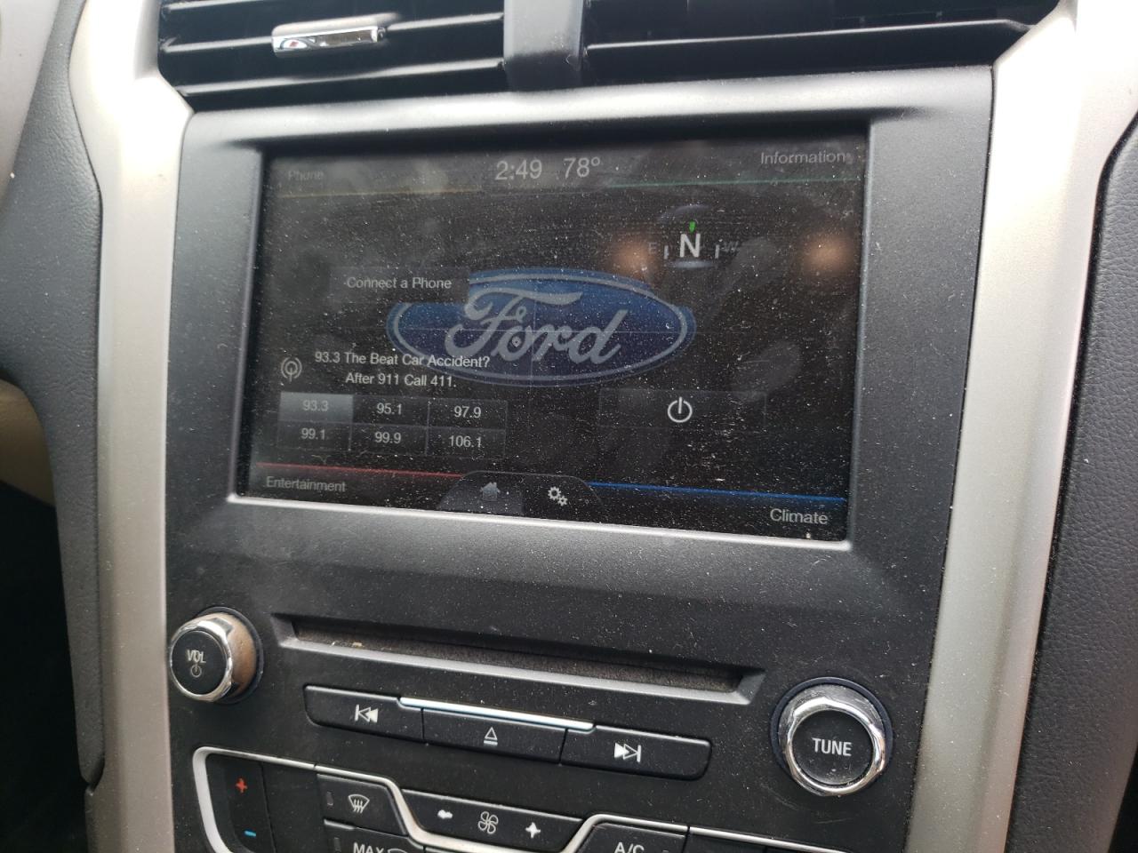 Photo 9 from auction – 2016 FORD FUSION SE with VIN 3FA6P0H72GR170223