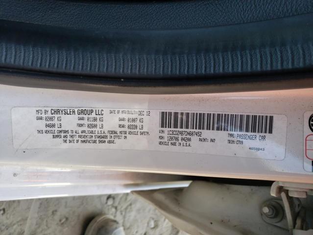 Photo 10 from auction – 2013 DODGE AVENGER SE with VIN 1C3CDZAB7DN607452