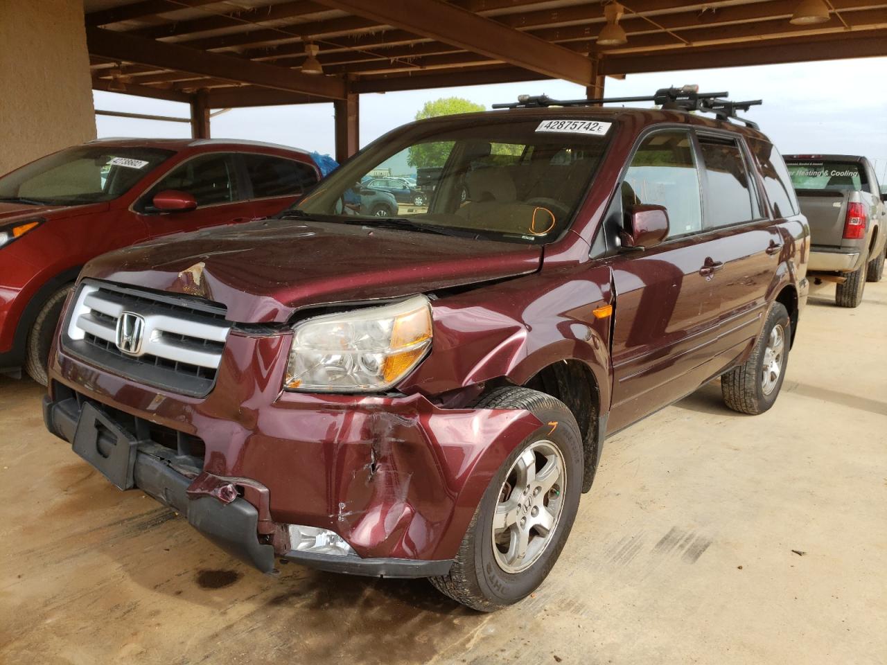 Photo 2 from auction – 2007 HONDA PILOT EX with VIN 5FNYF28427B021352