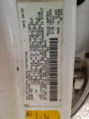 Photo 10 from auction – 2002 LEXUS RX 300 with VIN JTJGF10U020140460