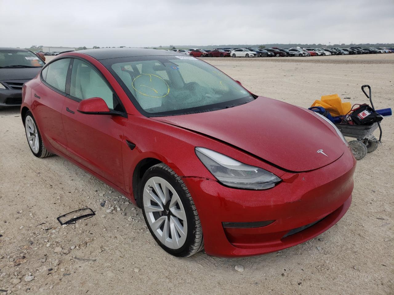 TESLA MODEL 3 2021 with VIN 5YJ3E1EB8MF059738 - Photo from auction