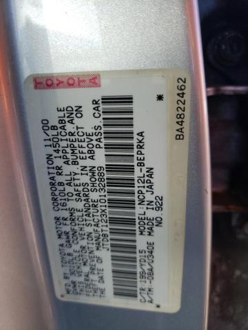 Photo 10 from auction – 2001 TOYOTA ECHO with VIN JTDBT123X10132889