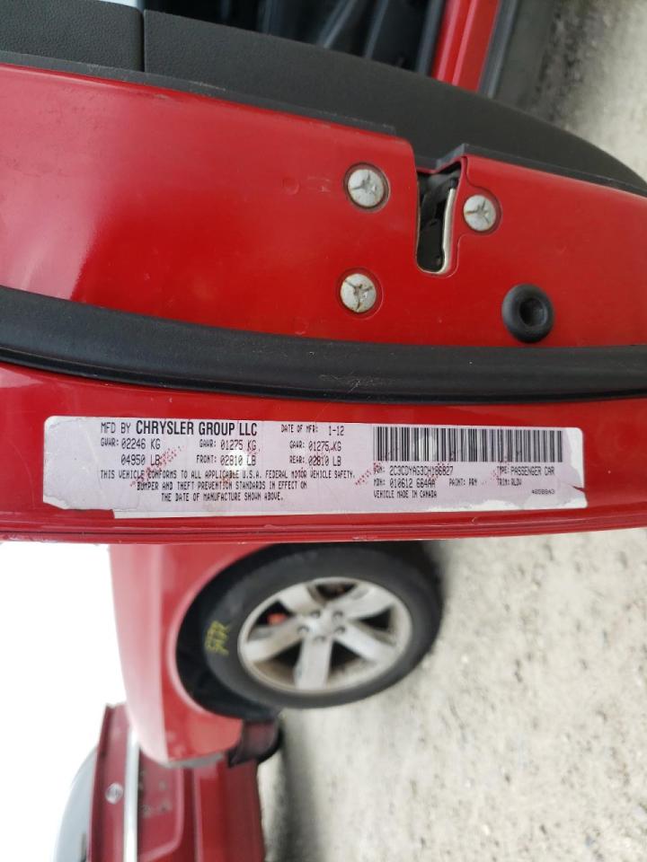 Photo 10 from auction – 2012 DODGE CHALLENGER with VIN 2C3CDYAG3CH186827