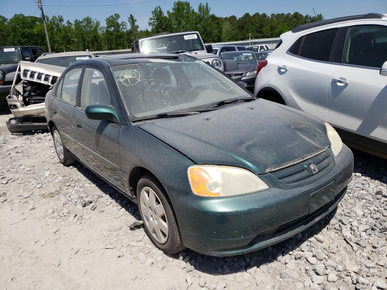 HONDA CIVIC EX 2002 with VIN 1HGES26772L054415 - Photo from auction