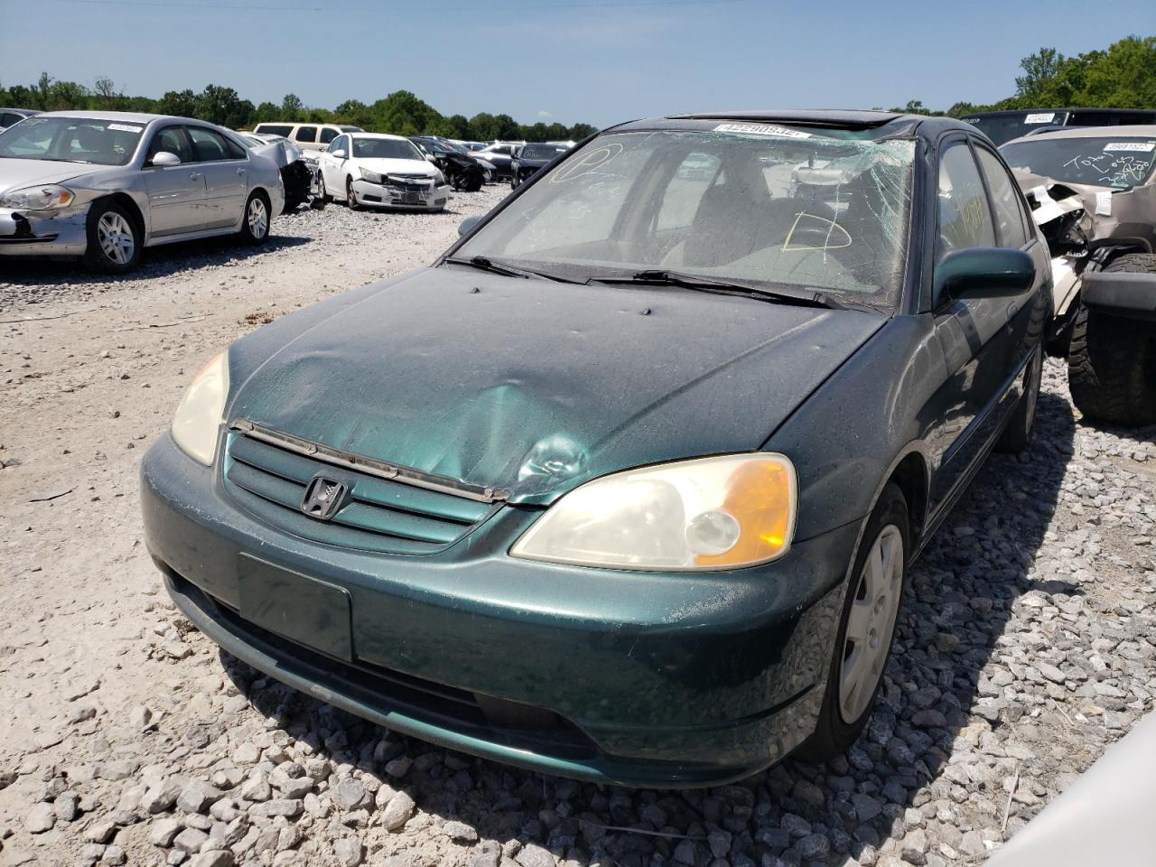 Photo 2 from auction – 2002 HONDA CIVIC EX with VIN 1HGES26772L054415