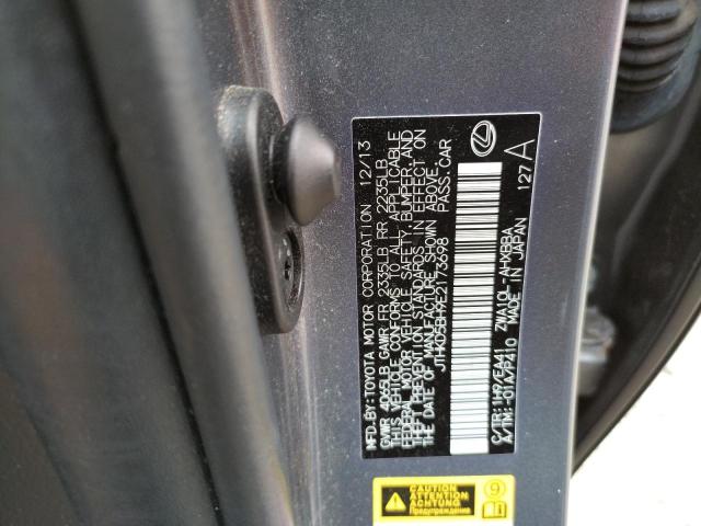 Photo 10 from auction – 2014 LEXUS CT 200 with VIN JTHKD5BH9E2173698