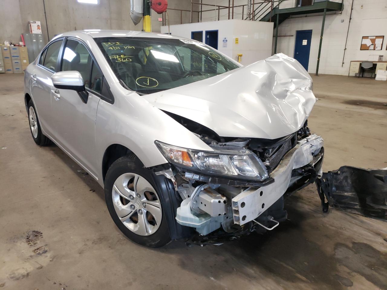 HONDA CIVIC LX 2014 with VIN 19XFB2F52EE039237 - Photo from auction