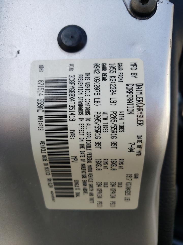 Photo 10 from auction – 2004 CHRYSLER PT CRUISER with VIN 3C8FY68BX4T351419