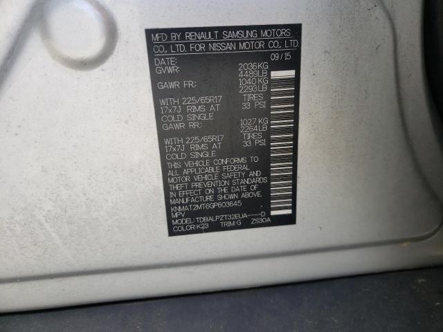 Foto 10 de la subasta – 2016 NISSAN ROGUE S con VIN KNMAT2MT6GP603645