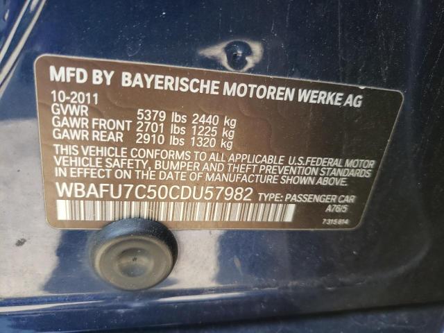 Photo 10 from auction – 2012 BMW 535 XI with VIN WBAFU7C50CDU57982