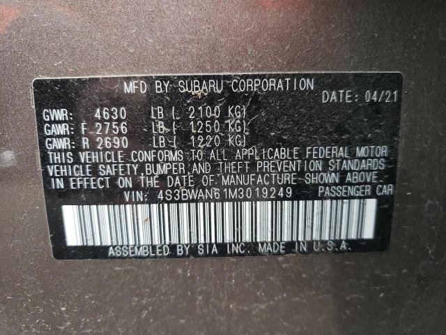 Photo 10 from auction – 2021 SUBARU LEGACY LIM with VIN 4S3BWAN61M3019249
