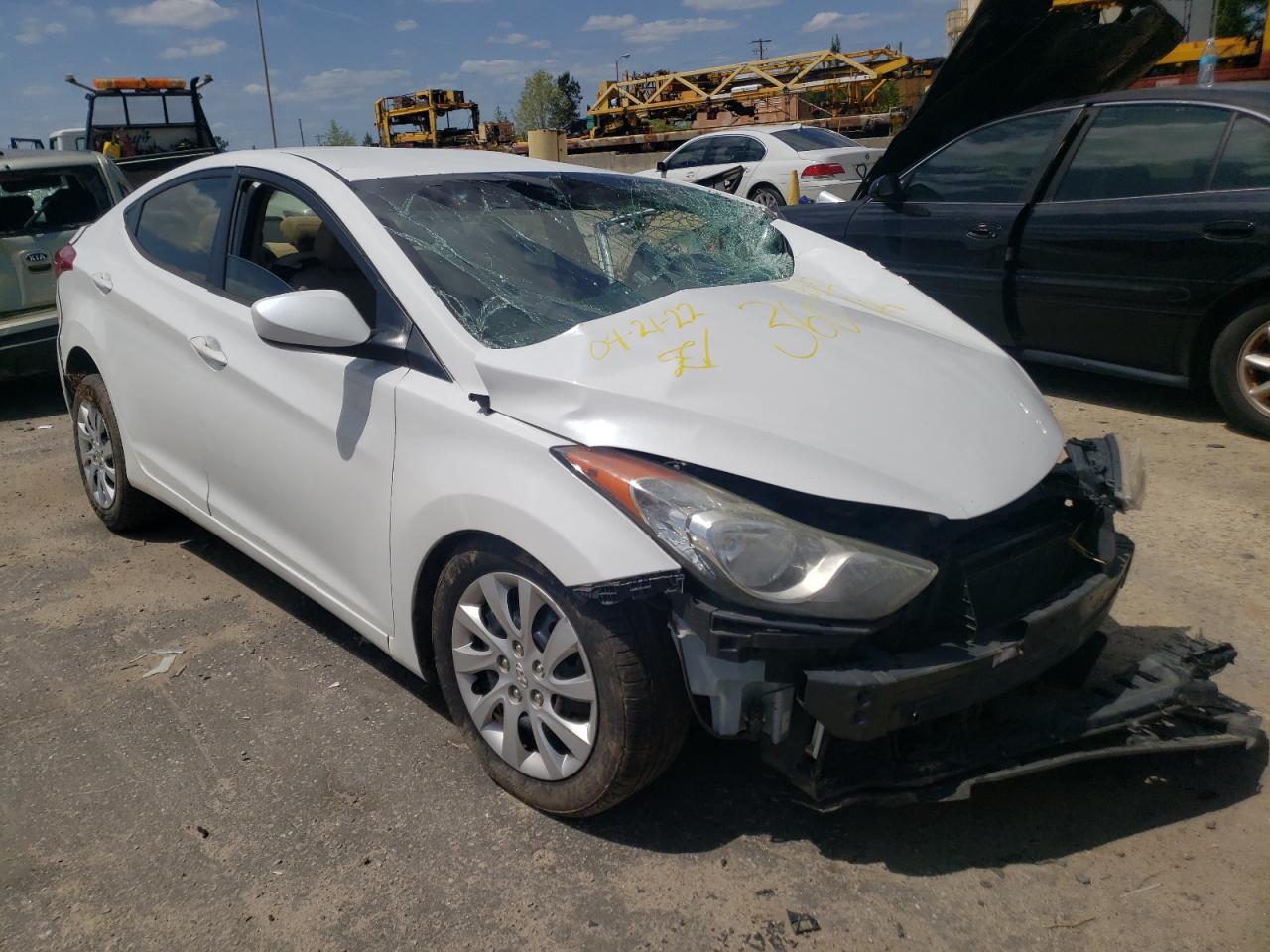 HYUNDAI ELANTRA GL 2012 with VIN 5NPDH4AE8CH143250 - Photo from auction