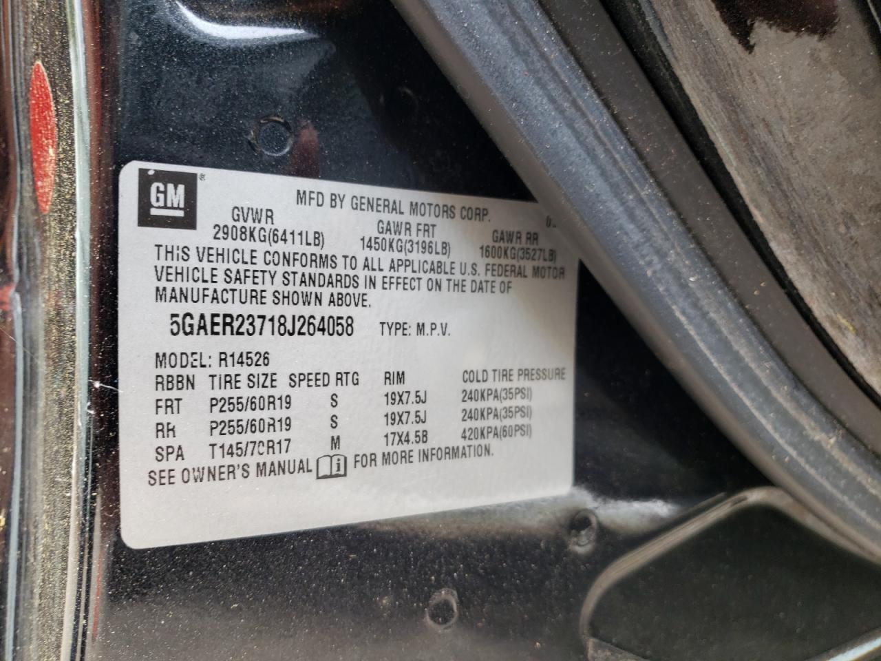 Zdjęcie 10 z aukcji – 2008 BUICK ENCLAVE CX z VIN 5GAER23718J264058