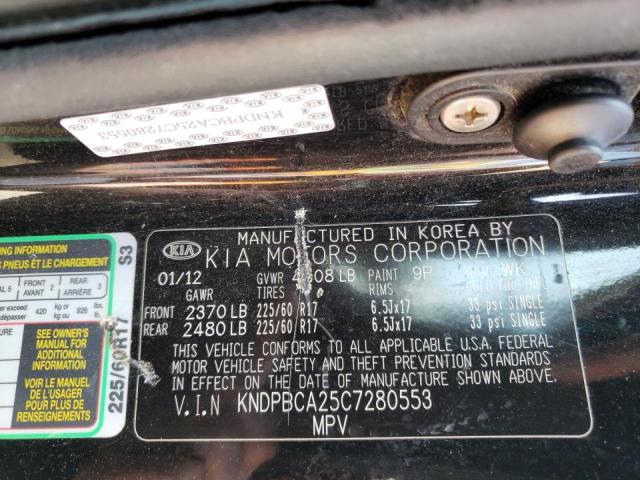 Photo 10 from auction – 2012 KIA SPORTAGE L with VIN KNDPBCA25C7280553