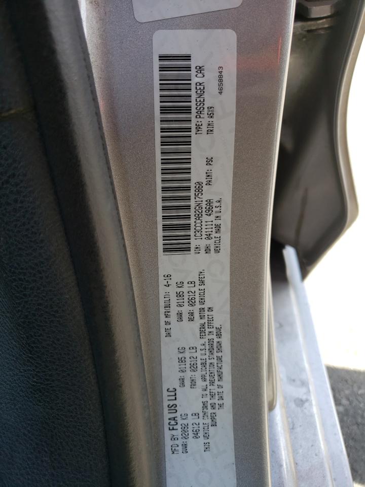 Photo 10 from auction – 2016 CHRYSLER 200 LIMITE with VIN 1C3CCCAB2GN175860