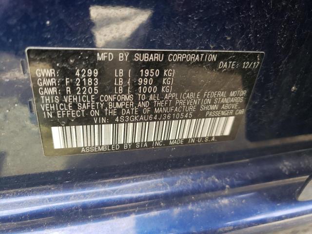 Photo 10 from auction – 2018 SUBARU IMPREZA LI with VIN 4S3GKAU64J3610545