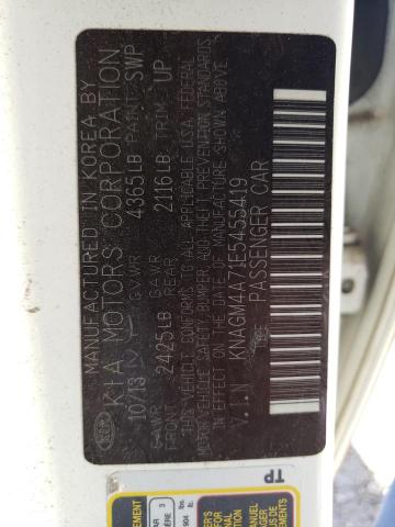 Photo 10 from auction – 2014 KIA OPTIMA LX with VIN KNAGM4A71E5455419