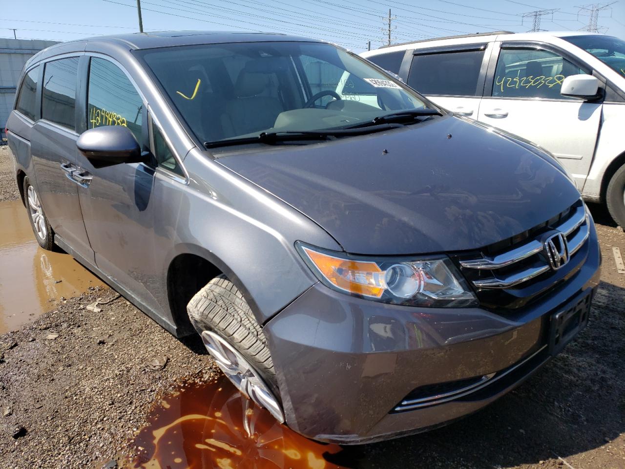HONDA ODYSSEY EX 2015 with VIN 5FNRL5H65FB010909 - Photo from auction